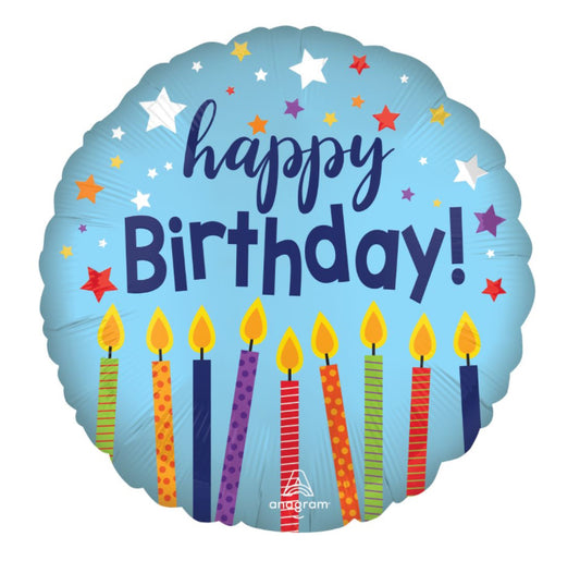 Standard Satin Happy Birthday Celebrate Balloon