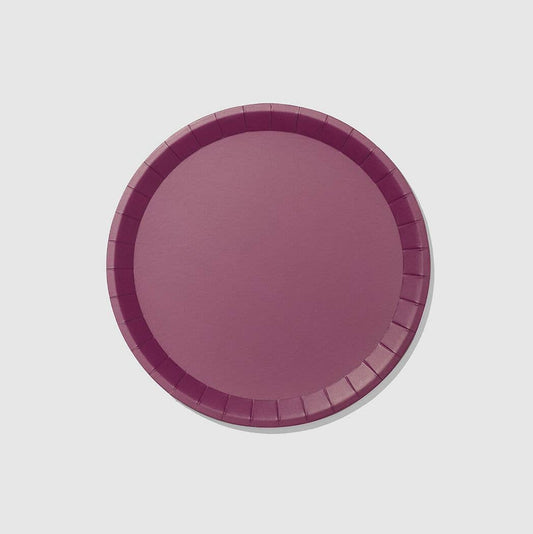Plum Large Paper Party Plates (10 per Pack)