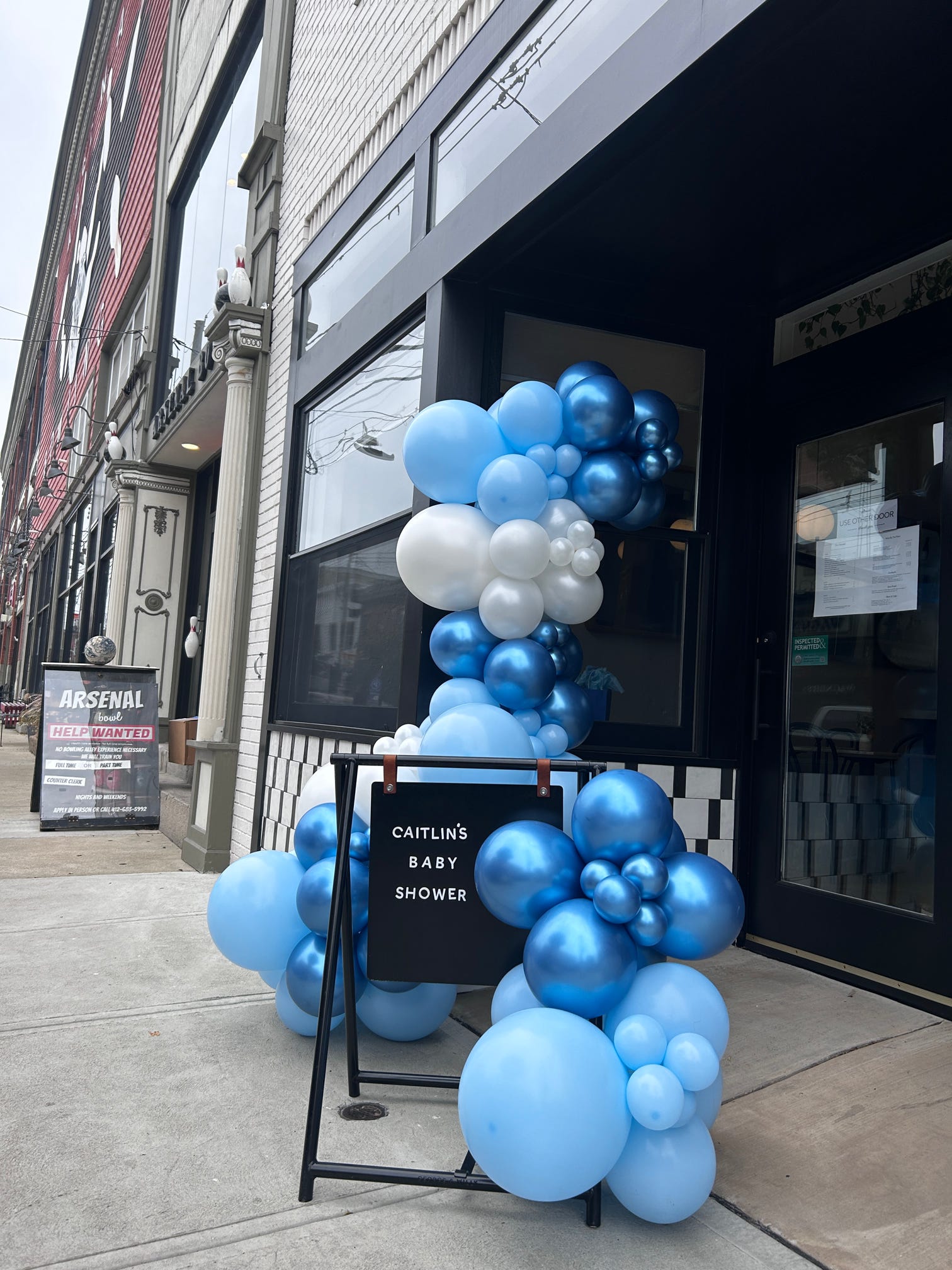 Sign + Balloons