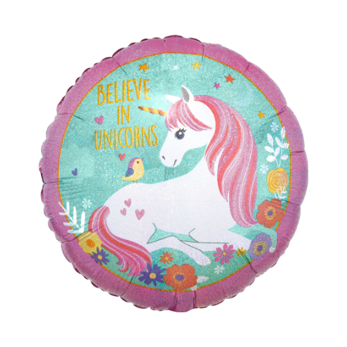 18" Holographic Magical Unicorn Balloon