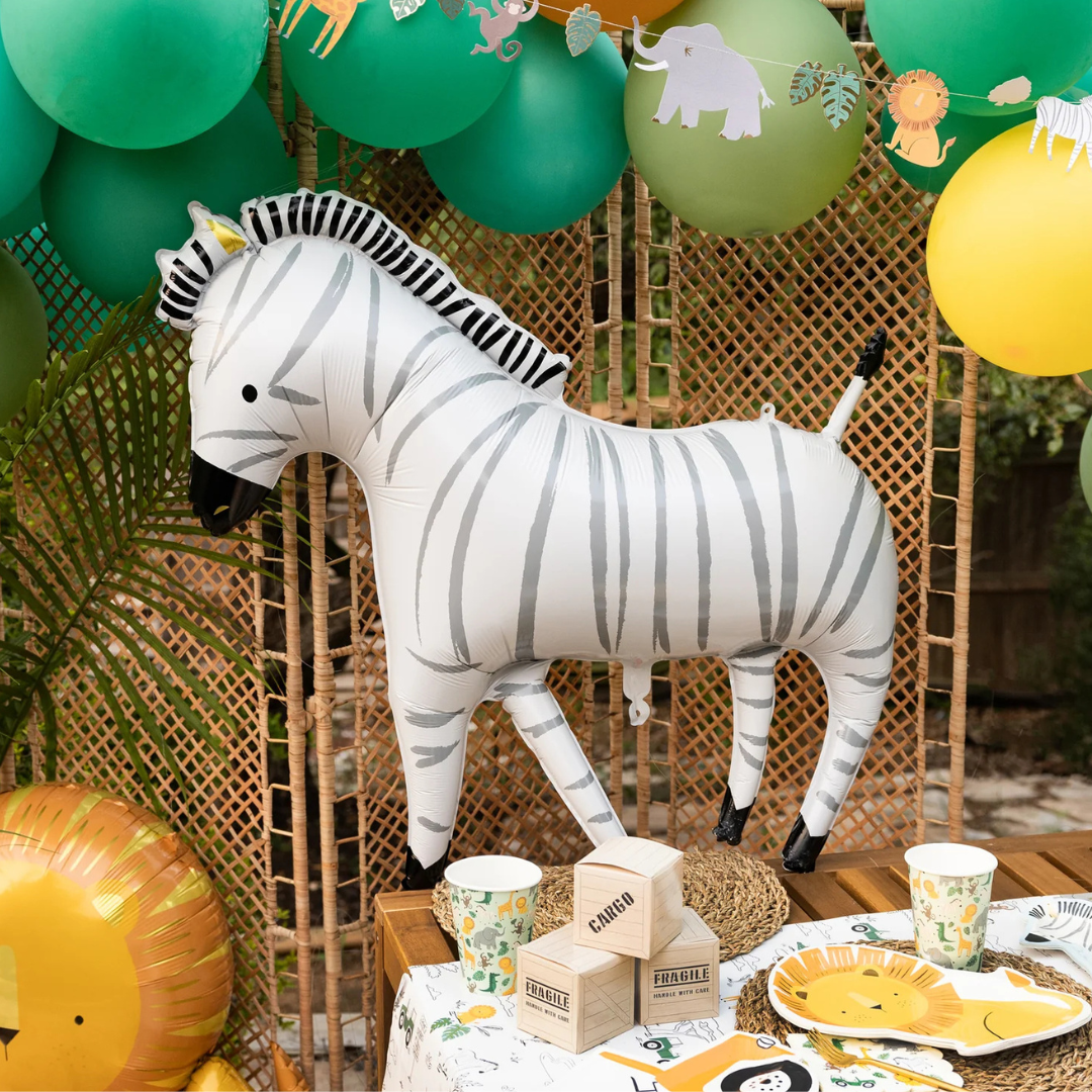 Safari Zebra Mylar Balloon