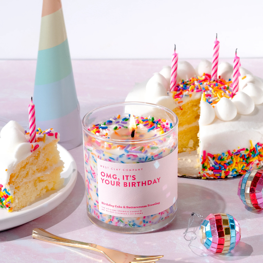 OMG Birthday Sprinkle Candle