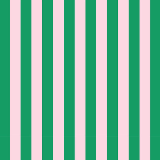 Green/Pink Stripe Wrapping Paper - Roll of 3 Sheets: Roll - Set of 3 Sheets