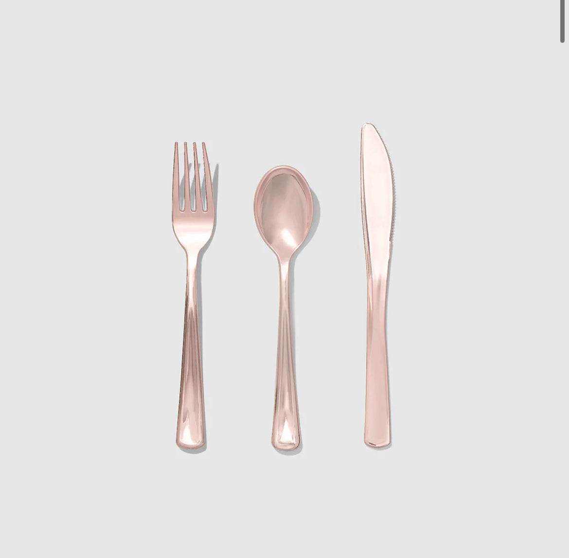 Metallic Rose Gold Cutlery