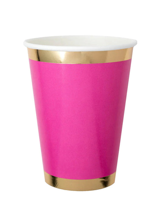 Hot Pink Paper Cups 12 oz.