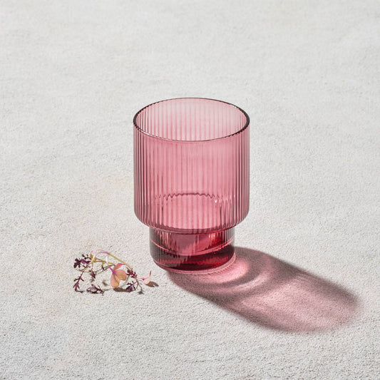 Vikko Decor - Malibu, Ribbed Glass, Plum