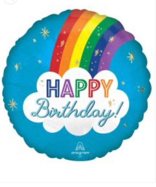 Satin Rainbow Birthday Balloon