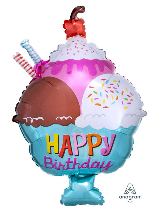 Ice Cream Sundae Birthday Balloon