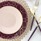 Cranberry • Gold Plastic Cutlery Set | 32 Pieces