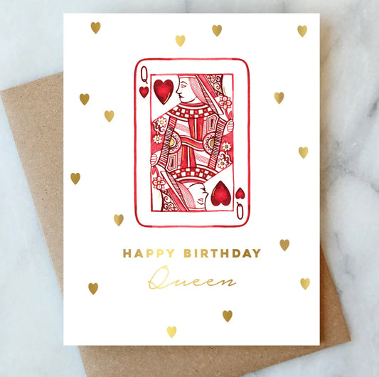 Queen of Hearts Birthday Card