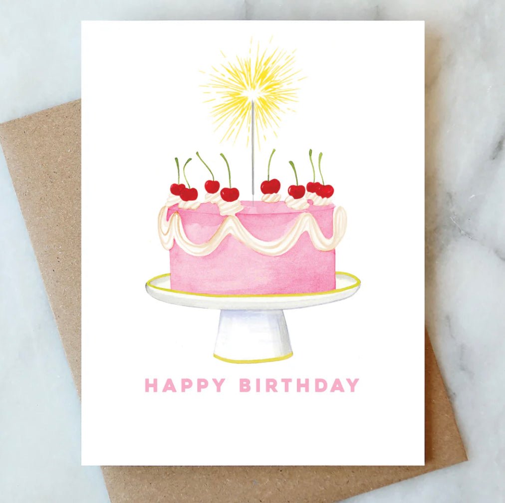 Sparkler Birthday Cake Card