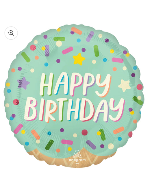 Ice Cream Birthday Sprinkles Balloon
