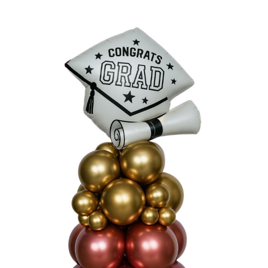 Gold Grad Balloon Stack