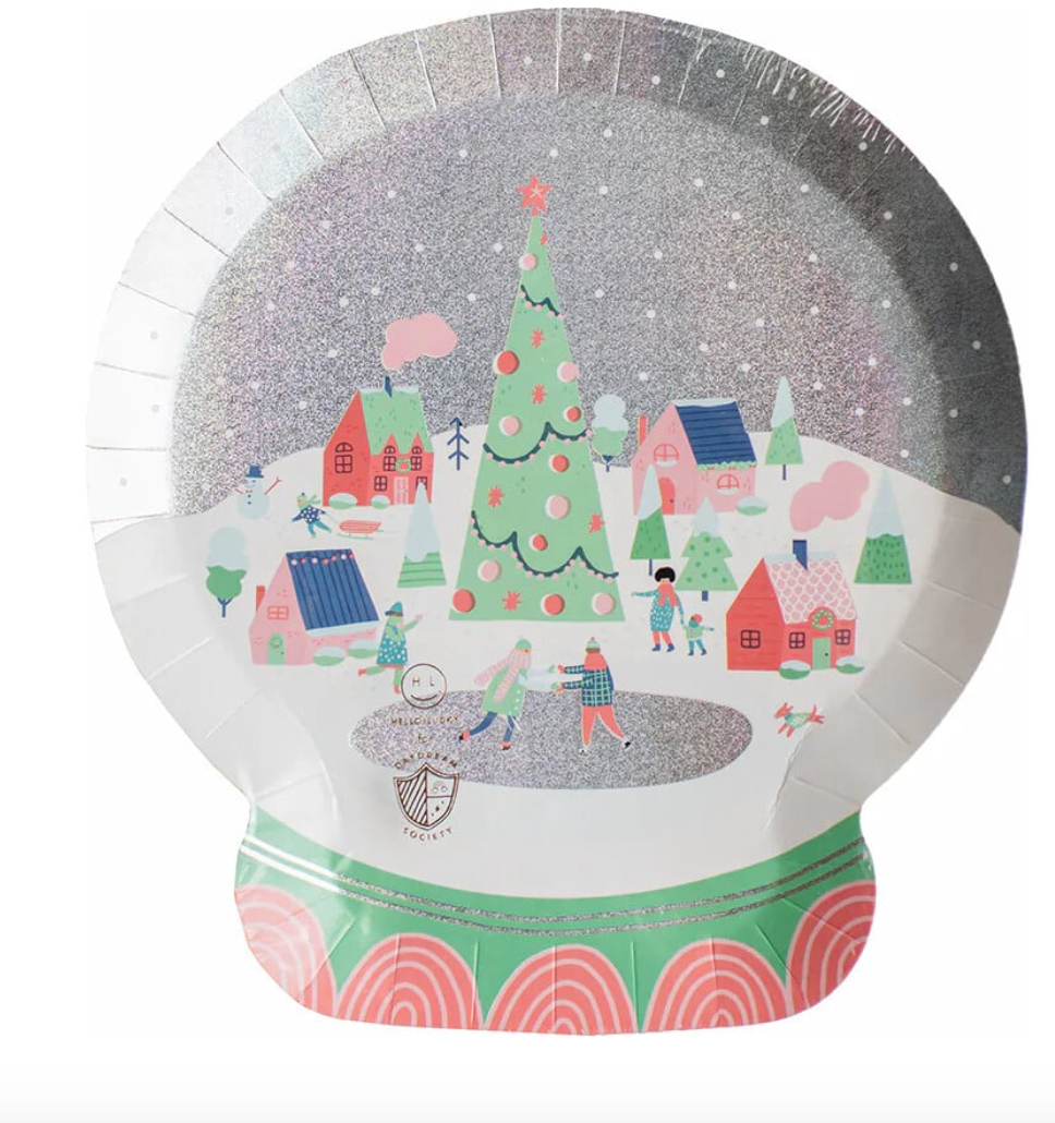 Snow globe plates