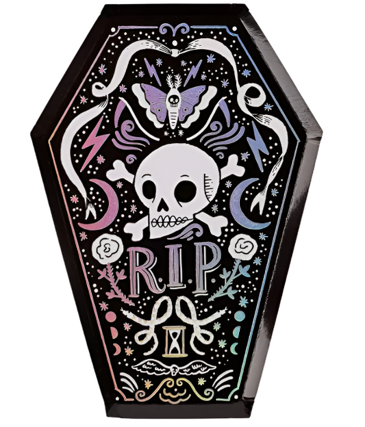 Coffin Halloween Paper Party Plates