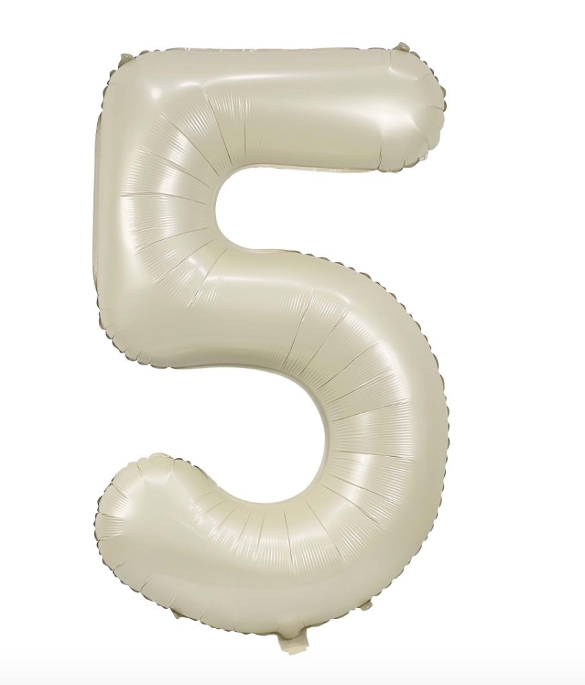 Helium Cream Mylar Number