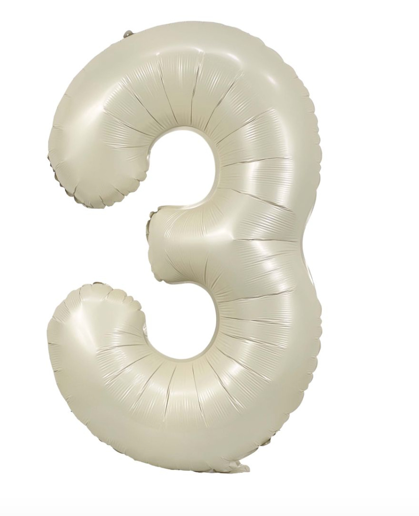 Helium Cream Mylar Number