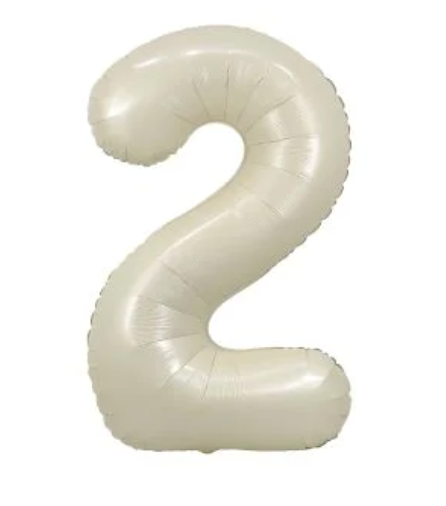 Helium Cream Mylar Number