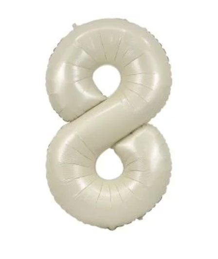 Helium Cream Mylar Number