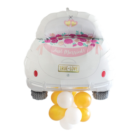 Accented SuperShape Just Married Car Balloon