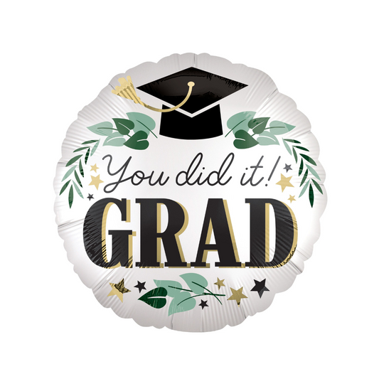 18" Satin You Did It Ivy Grad Balloon