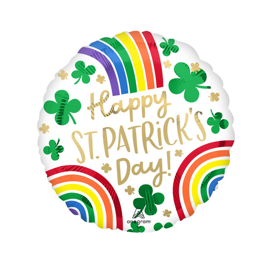 18" St. Patricks Day Rainbows Balloon