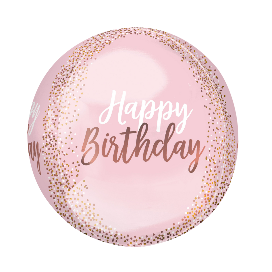 Orbz Blush Birthday Balloon