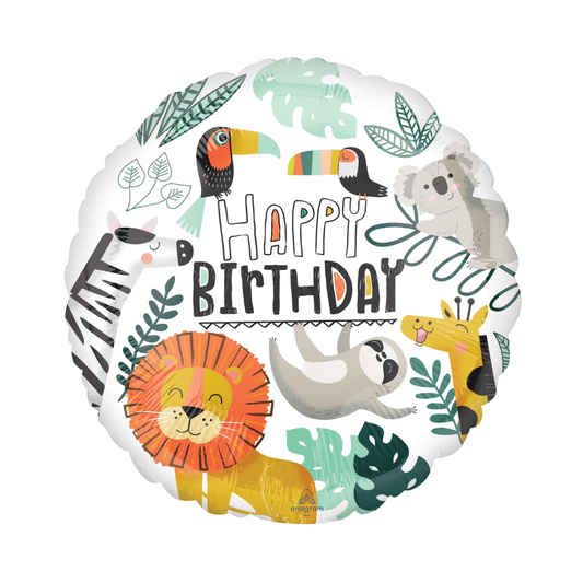 18" Get Wild Birthday Balloon