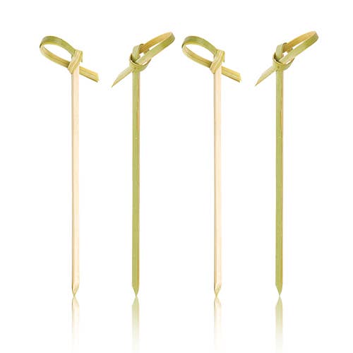 Party Disposable Knotted Bamboo Appetizer Picks - Asst Sizes
