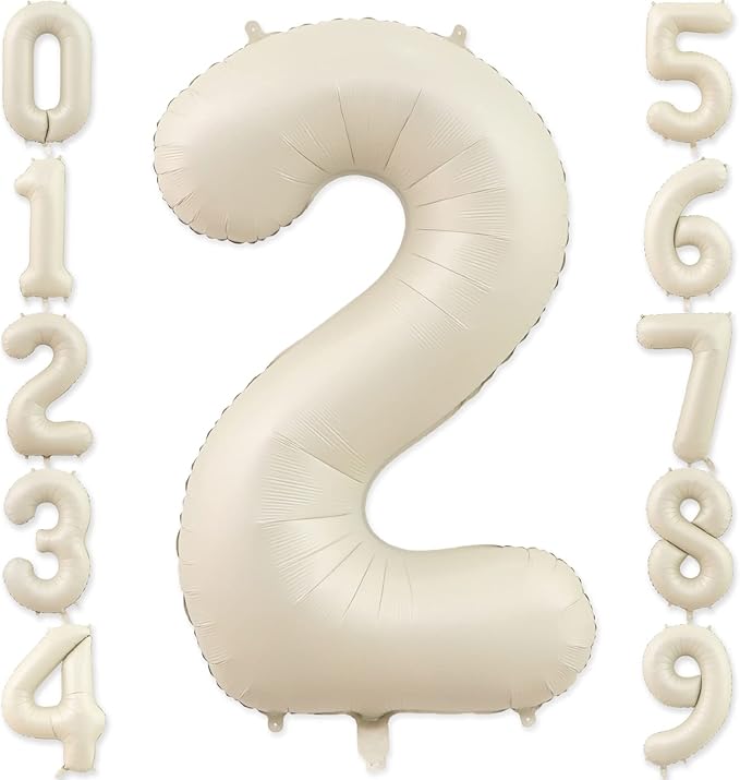 Helium Cream Mylar Number