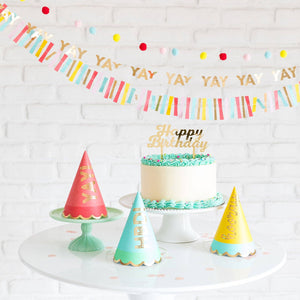 HBD708-Hip Hip Hooray Party Hats