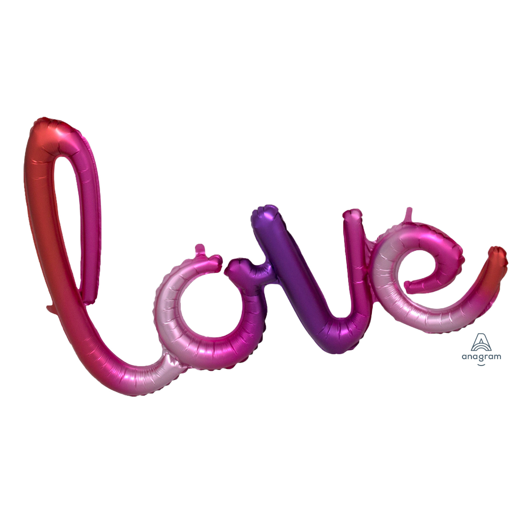 Script Phrase Ombre Love Balloon