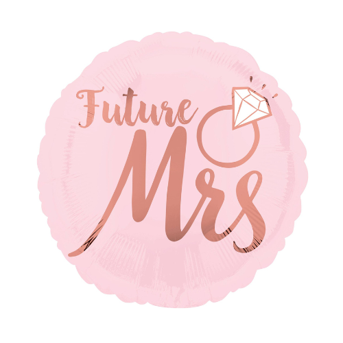 "Future Mrs." Round Satin Foil Balloon