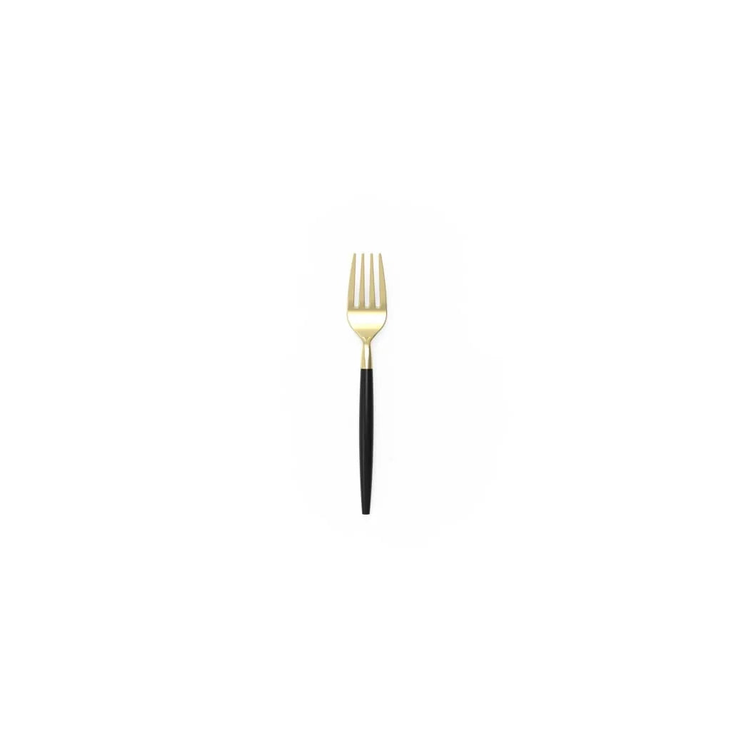 Black and Gold Plastic Mini Forks | 20 Forks: 20 Mini Forks