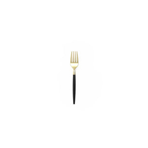 Black and Gold Plastic Mini Forks | 20 Forks: 20 Mini Forks