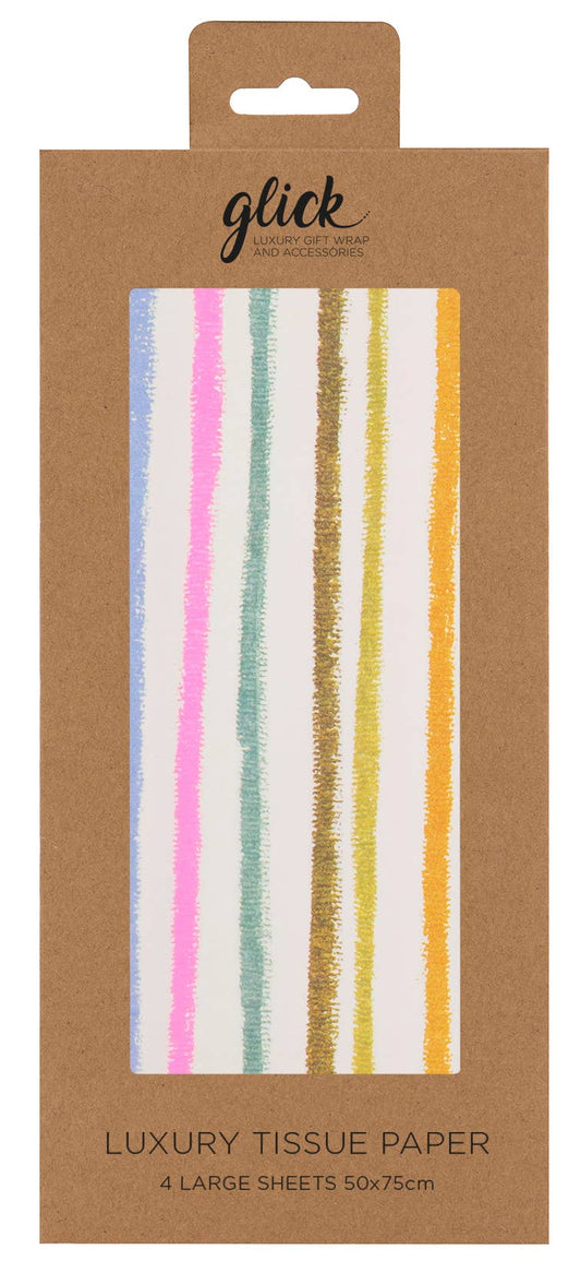 TISSUE STEPHANIE DYMENT MULTI STRIPE (4 SHEETS)