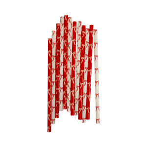 Christmas Bows Reusable Straws