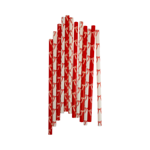 Christmas Bows Reusable Straws