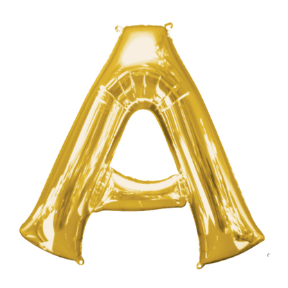 Helium Filled Gold Mylar Letter