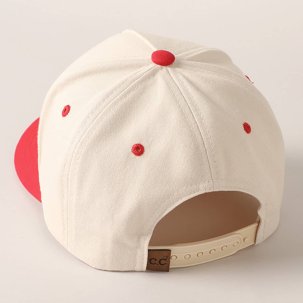 Put It On Santa's Tab Text Embroidery Baseball Cap: Red, ONE SIZE