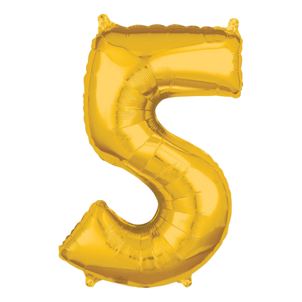 Helium Filled Gold Number Balloons