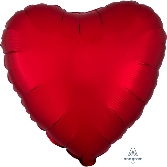 17" Satin Sangria Heart Balloon