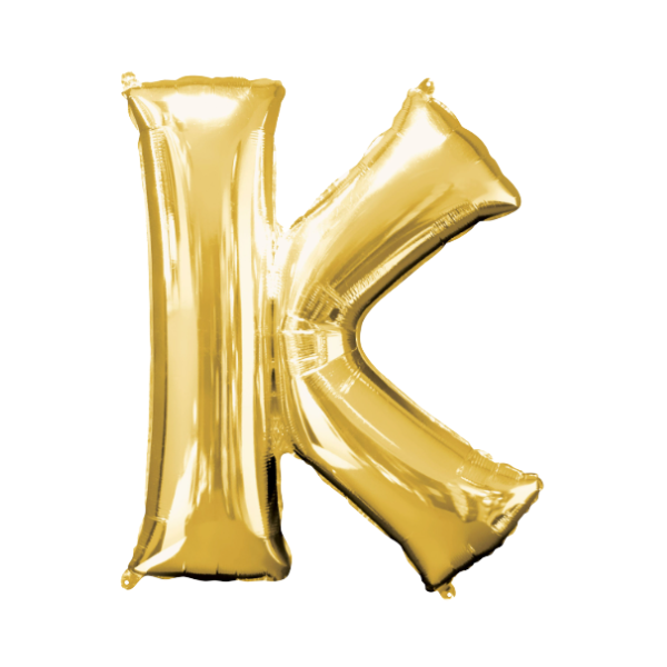 Helium Filled Gold Mylar Letter