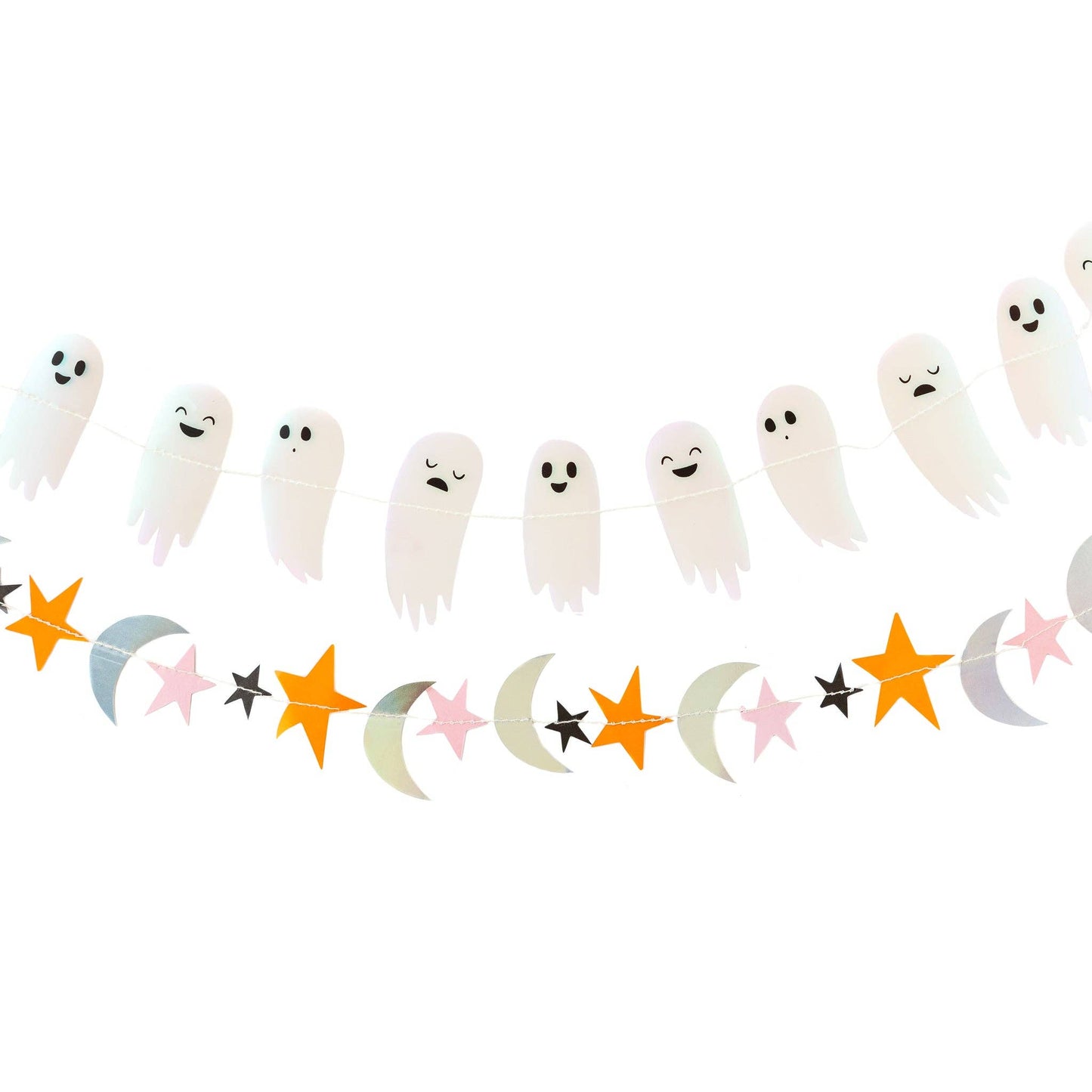 HNT807 - Happy Haunting Iridescent Mini Banner Set