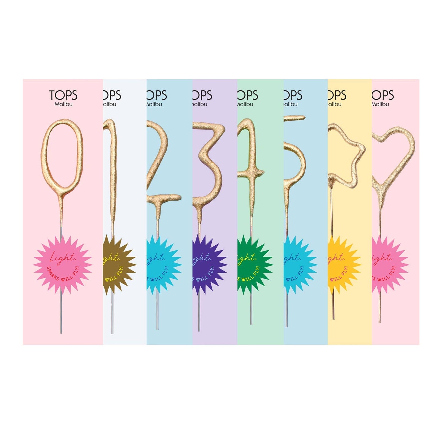 Mini 4" Gold Number Sparklers - Singles - SEE OPTIONS: Mini Gold Number - 2