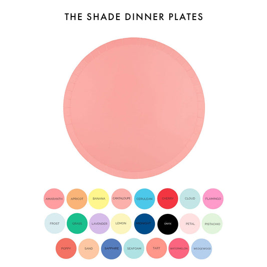 Shades Dinner Plates - 8 Pk. - 23 Color Options: Poppy