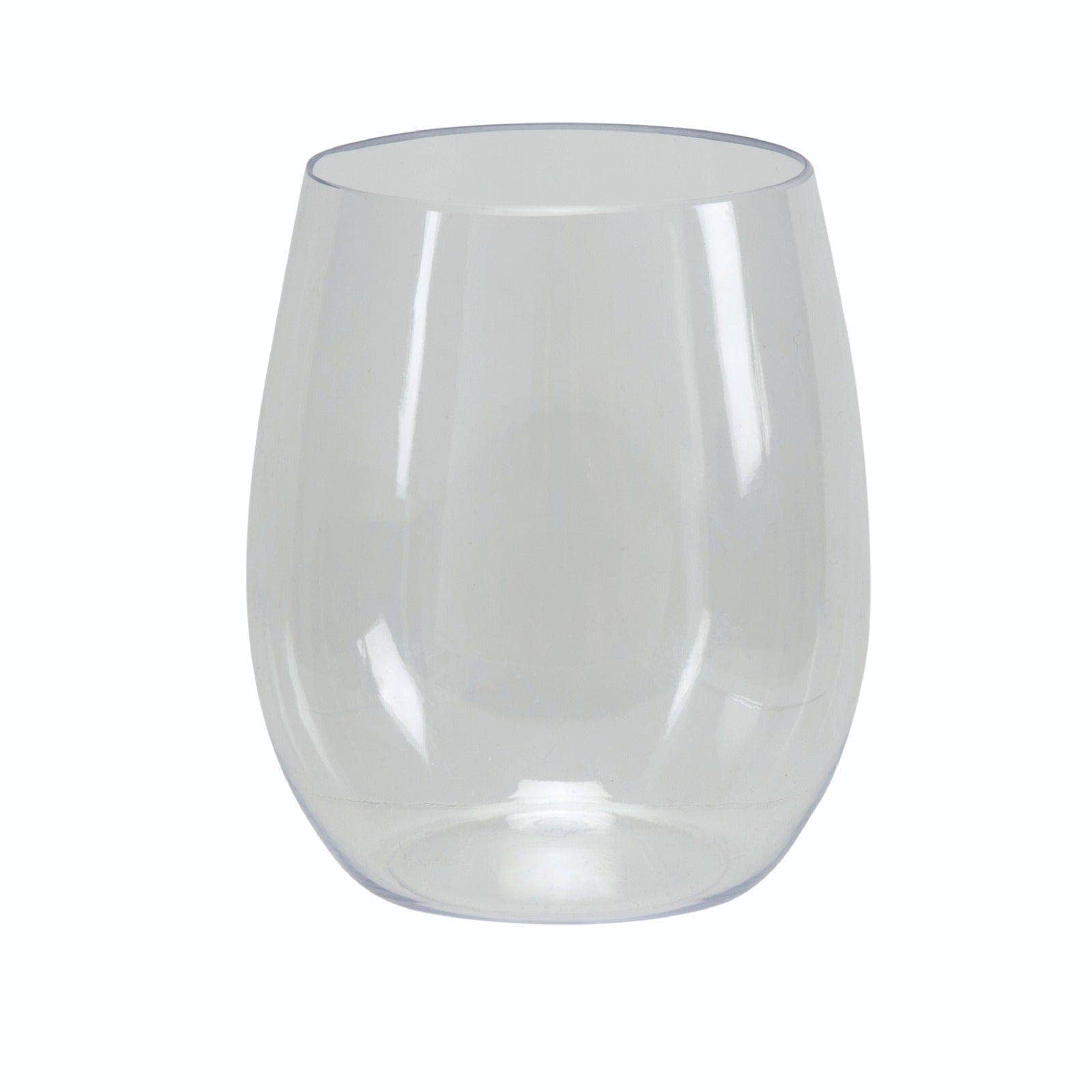 Upscale Round Clear 12 Oz. Plastic Wine Goblets | 6 Cups