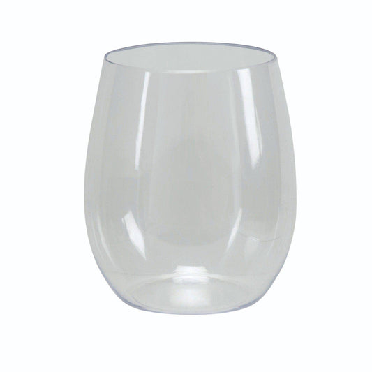 Upscale Round Clear 12 Oz. Plastic Wine Goblets | 6 Cups