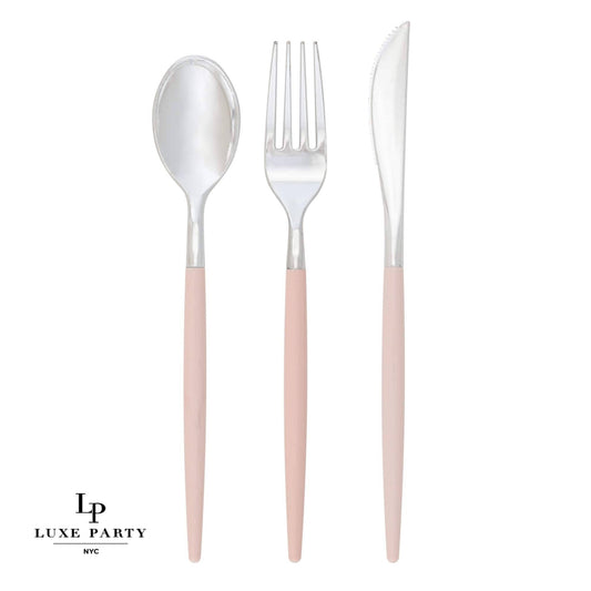 Blush • Silver Plastic Cutlery Set | 32 Pieces