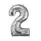 Helium Filled Silver Number Balloons